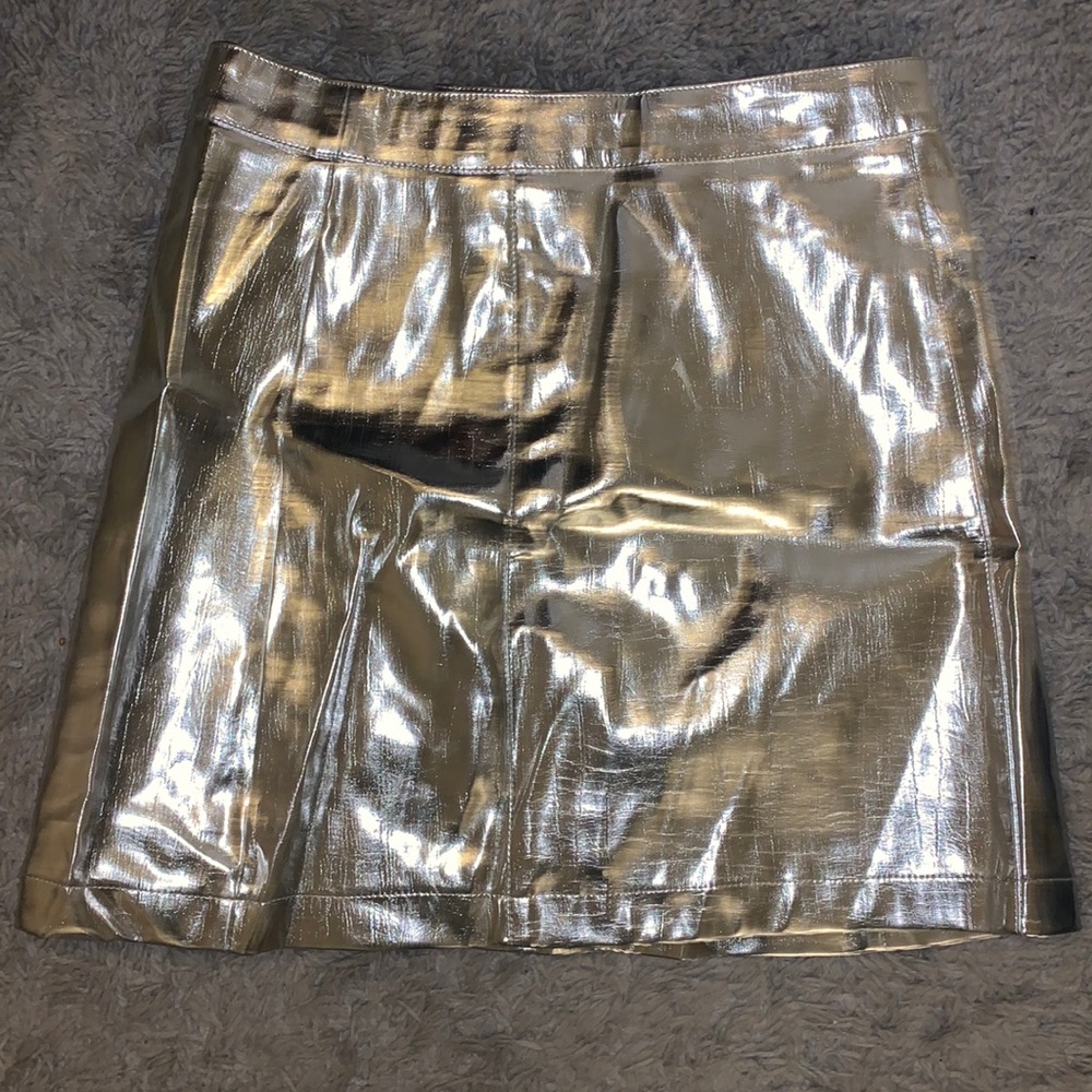Topshop Metallic Skirt